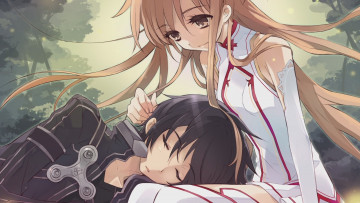 Картинка аниме sword+art+online asuna sword art online kirito