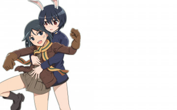 Картинка аниме strike+witches фон взгляд девушка