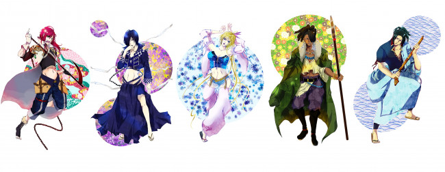 Обои картинки фото аниме, brave 10, персонажи