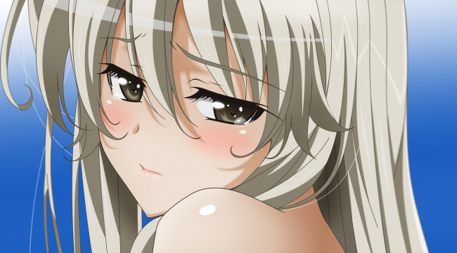 Обои картинки фото аниме, yosuga no sora, фон, взгляд, девушка