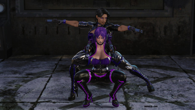 Обои картинки фото 3д графика, фантазия , fantasy, фон, взгляд, девушки