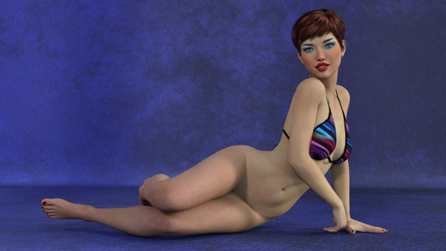 Обои картинки фото 3д графика, люди , people, девушка, взгляд, фон