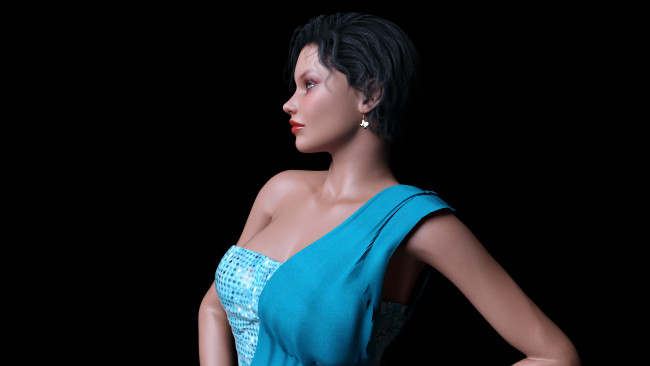 Обои картинки фото 3д графика, люди , people, фон, взгляд, девушка