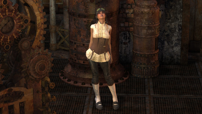 Обои картинки фото 3д графика, люди , people, фон, взгляд, девушка