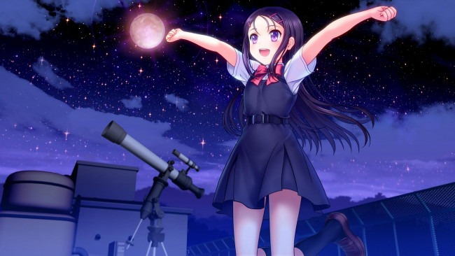 Обои картинки фото аниме, charlotte, фон, взгляд, девушка