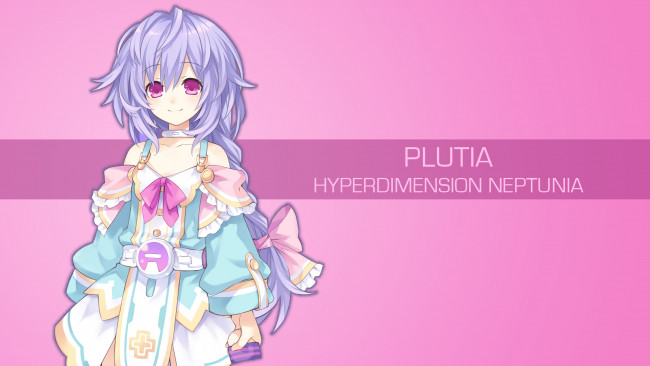 Обои картинки фото аниме, hyperdimension neptunia, взгляд, девушка, фон