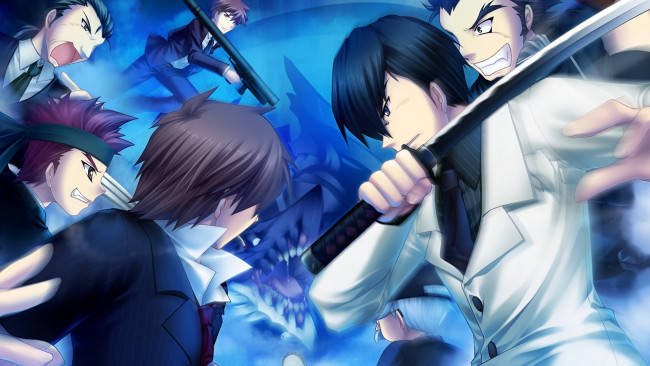 Обои картинки фото аниме, rewrite, персонажи