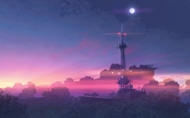 Обои картинки фото аниме, город,  улицы,  здания, hatsuame