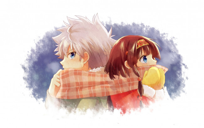 Обои картинки фото аниме, hunter x hunter, двое