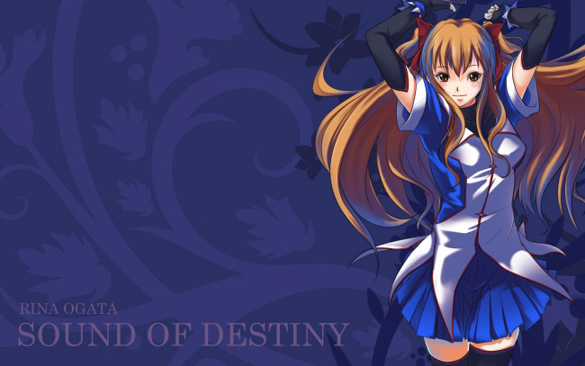 Обои картинки фото аниме, white album, взгляд, фон, девушка