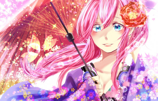 Обои картинки фото аниме, vocaloid, megurine, luka