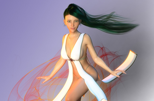 Обои картинки фото 3д графика, люди , people, фон, взгляд, девушка