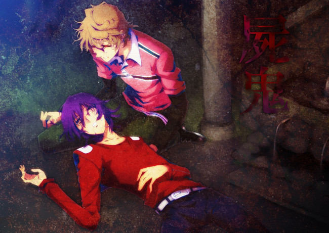 Обои картинки фото аниме, shiki, парни