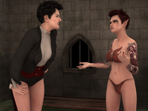 Картинка 3д+графика эльфы+ elves взгляд эльфийки фон