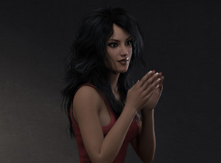 Картинка 3д+графика люди+ people девушка взгляд фон