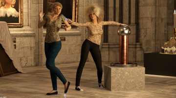 Картинка 3д+графика фантазия+ fantasy фон взгляд девушки