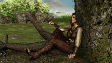 Картинка 3д+графика люди+ people фон девушка взгляд