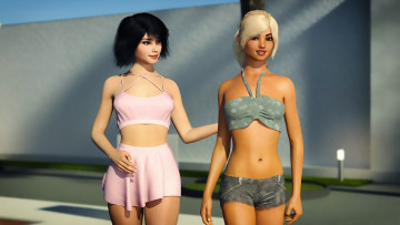 Картинка 3д+графика люди+ people взгляд девушки фон