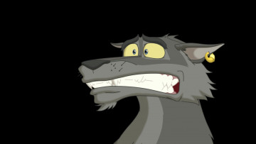 Картинка мультфильмы иван+царевич+и+серый+волк+3 черный фон волк эмоции