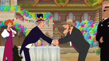 Картинка мультфильмы иван+царевич+и+серый+волк+3 девушка мужчина кот эмоции воздушный шар