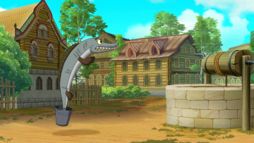 Картинка мультфильмы иван+царевич+и+серый+волк+3 колодец щука ведро изба