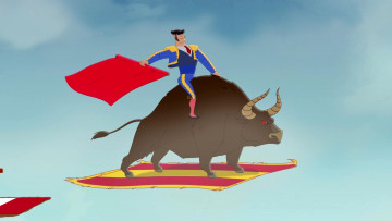 Картинка мультфильмы иван+царевич+и+серый+волк+3 ковер флаг бык мужчина