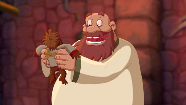 Обои картинки фото мультфильмы, иван царевич и серый волк 3, мужчина, кукла, игрушка, эмоции