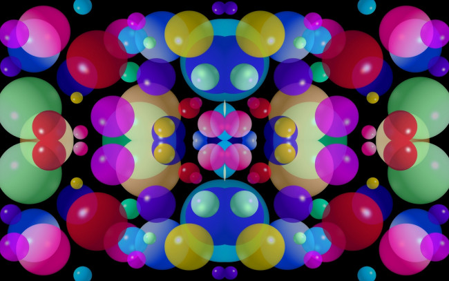 Обои картинки фото 3д графика, шары , balls, цвета, фон, узор