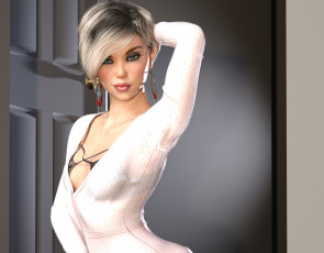 Картинка 3д+графика люди+ people взгляд девушка фон