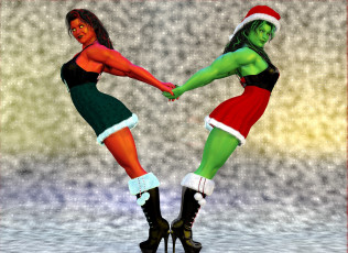 Картинка 3д+графика существа+ creatures фон взгляд девушки