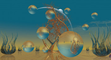 Картинка 3д+графика шары+ balls фон шары