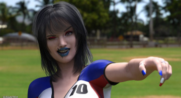 Картинка 3д+графика портрет+ portraits фон взгляд девушка