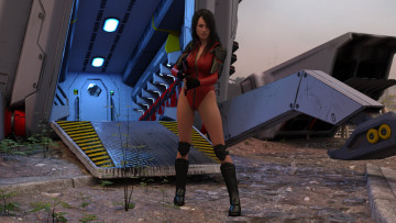 Картинка 3д+графика фантазия+ fantasy фон взгляд девушка