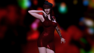 Картинка 3д+графика люди+ people взгляд фон девушка