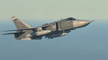 Картинка авиация боевые+самолёты фронтовой бомбардировщик кб сухого су-24м