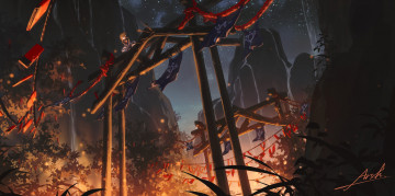 Картинка видео+игры the+legend+of+zelda эльф флажки ворота скалы