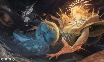 Картинка фэнтези маги +волшебники творцы космос планеты