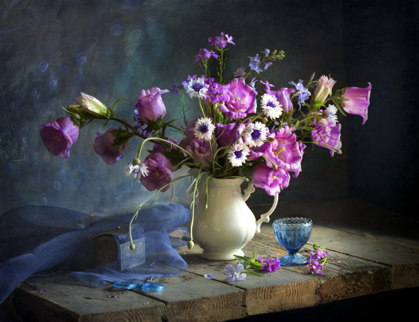 Обои картинки фото цветы, букеты,  композиции, букет, колокольчики