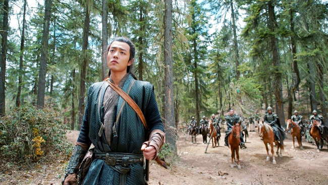 Обои картинки фото кино фильмы, the wolf, цзичун, лес, всадники