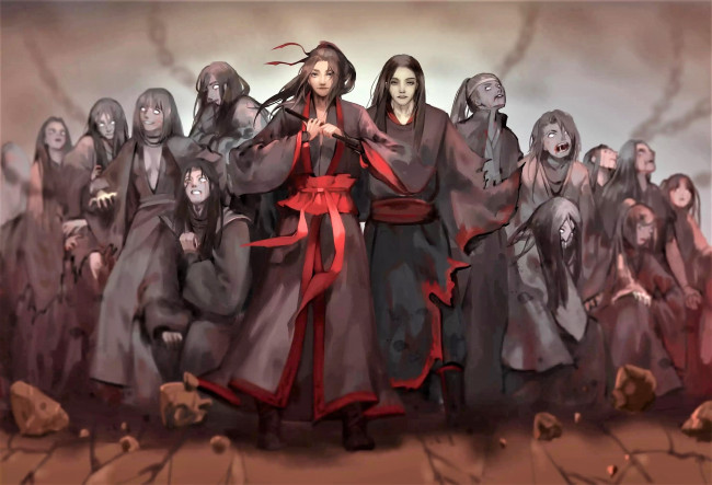 Обои картинки фото аниме, mo dao zu shi, вэй, усянь, вэнь, нин, мертвецы