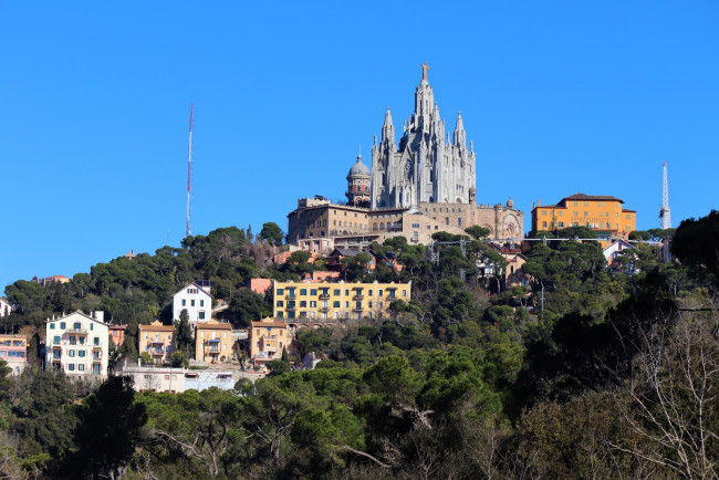 Обои картинки фото temple on tibidabo, города, барселона , испания, temple, on, tibidabo