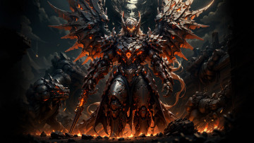 Картинка фэнтези роботы +киборги +механизмы нейросети графика нейроарт ai art нейронные сети рисунки нейро искусство