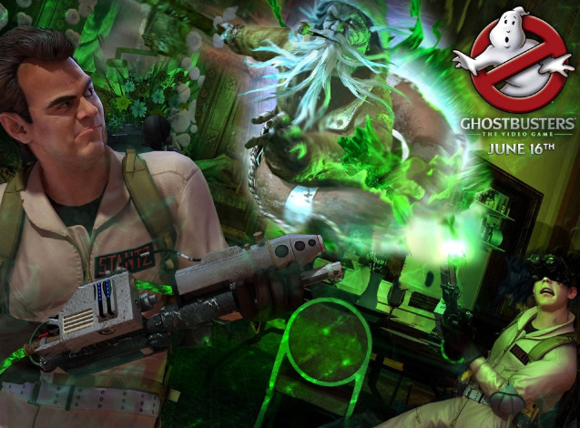Обои картинки фото видео игры, ghostbusters,  the video game, охотники, оружие, комбинезоны, привидение