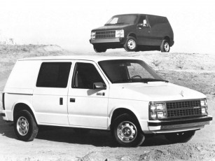 Картинка dodge ram van 1985 автомобили