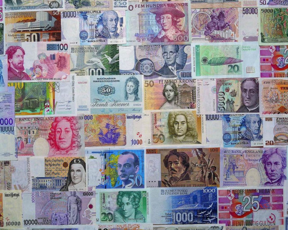 Обои картинки фото разное, золото, купюры, монеты