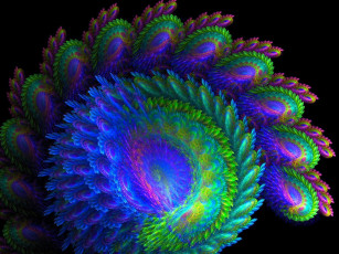 Картинка 3д графика fractal фракталы узор абстракция