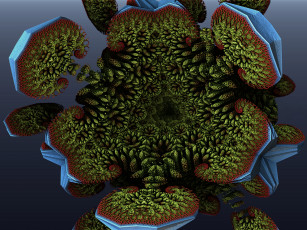 Картинка 3д графика fractal фракталы узор абстракция