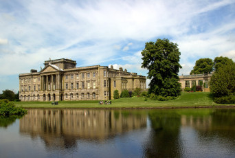Картинка англия lyme hall and gardens города дворцы замки крепости река поместье парк