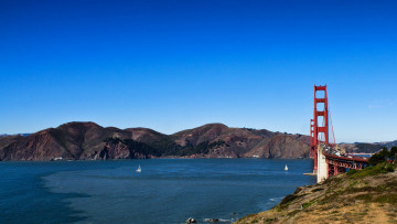 Картинка города сан франциско сша холмы мост река