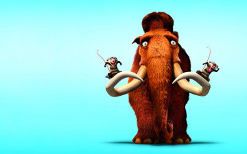 обоя ледниковый, период, мультфильмы, ice, age, dawn, of, the, dinosaurs, мамонт